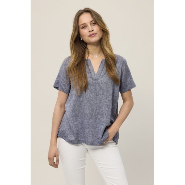 Alexia Shirt - Navy Melange Online – Bild 3