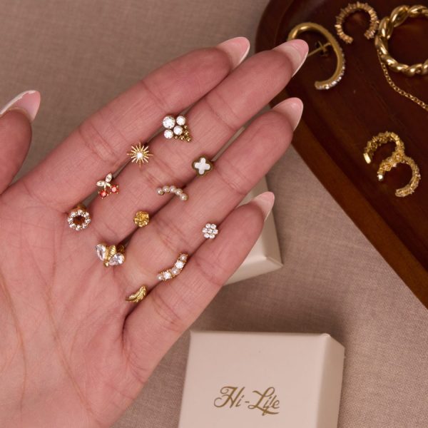 Northern Star Ohr Piercing 18K Vergoldet Online-Schn?ppchen – Bild 2