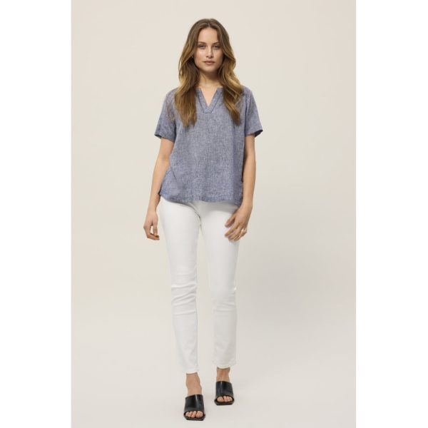 Alexia Shirt - Navy Melange Online – Bild 5