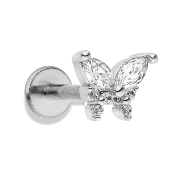 Pave Butterfly Labret Piercing - Titan Jetzt online – Bild 3