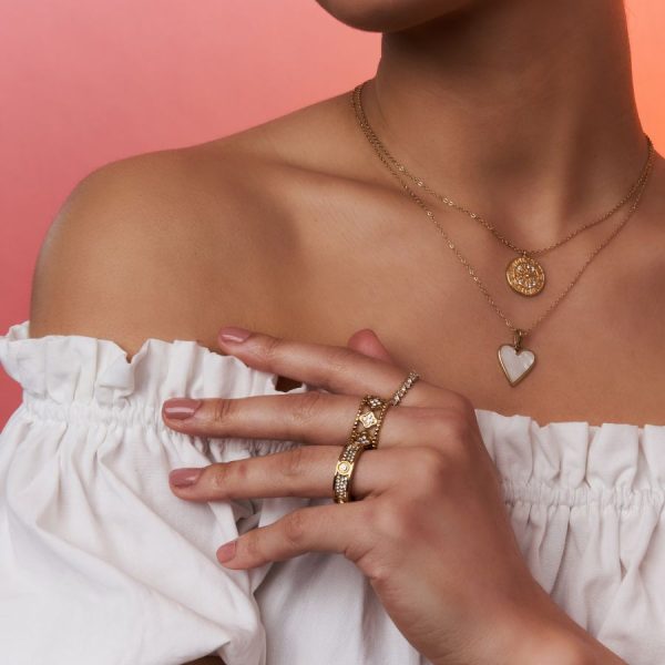 Pave Flower Ring 14K Vergoldet Zu verkaufen – Bild 2
