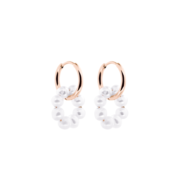 Karma Pearl Huggie Hoops Zu verkaufen – Bild 3