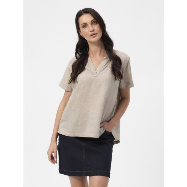 Alexia Shirt - Ligth Sand Melange Online-Schn?ppchen