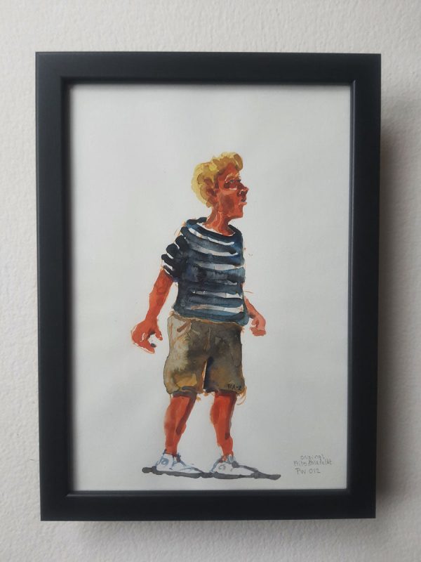 Pw012 Original A4 size Watercolor of people Online – Bild 2