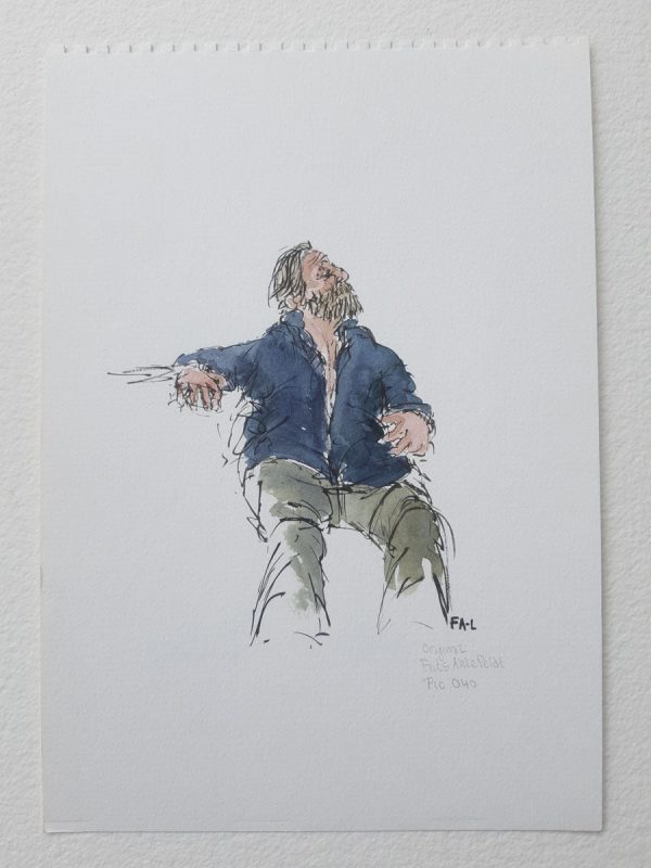 Pic040 Original drawing people A4 size Rabatt – Bild 3