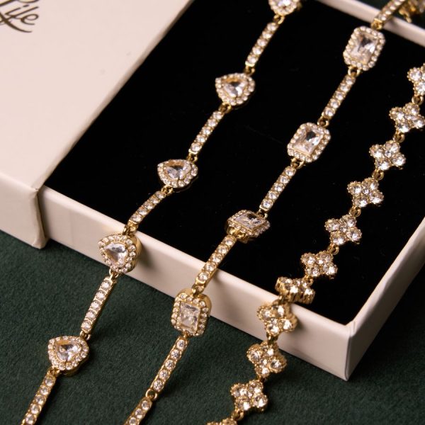 Crystal Flower Armband 14K Vergoldet Angebot – Bild 3
