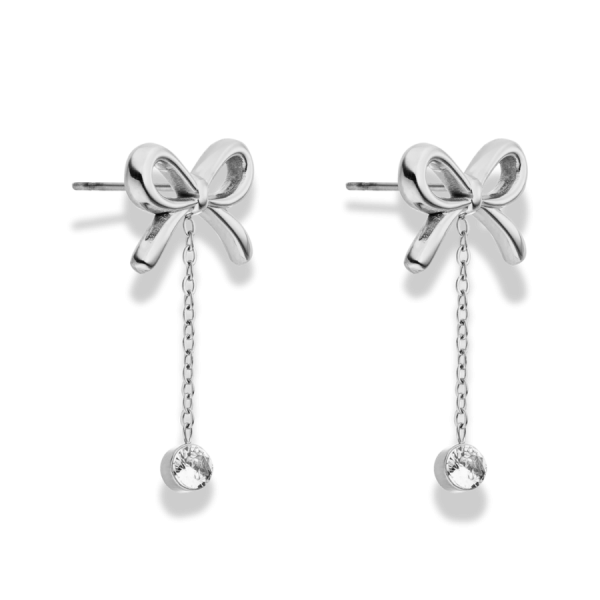 Dangle Crystal Ribbon Ohrringe 14K Vergoldet Angebot – Bild 2