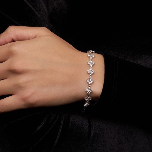 Crystal Flower Armband 14K Vergoldet Angebot – Bild 2