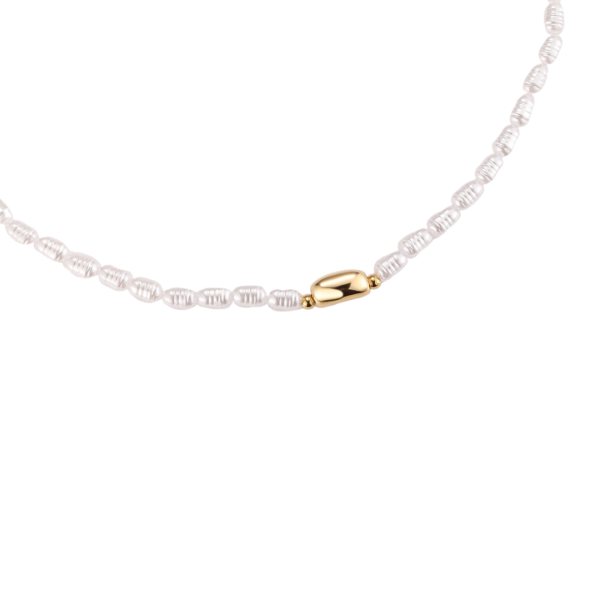 Abbaddon Pearl Bead Kette 14K Vergoldet Online-Schn?ppchen – Bild 3