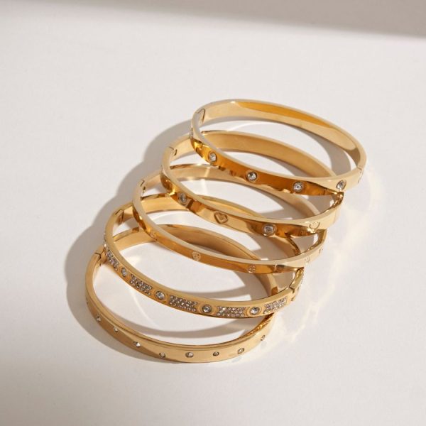 Timeless Pave Armreif 14K Vergoldet Schn?ppchen – Bild 3