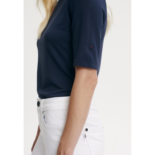 Cajsa kortærmet t-shirt - Navy Verkauf – Bild 2