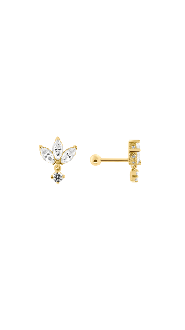 Lotus Piercing 14k Real Gold Im Angebot