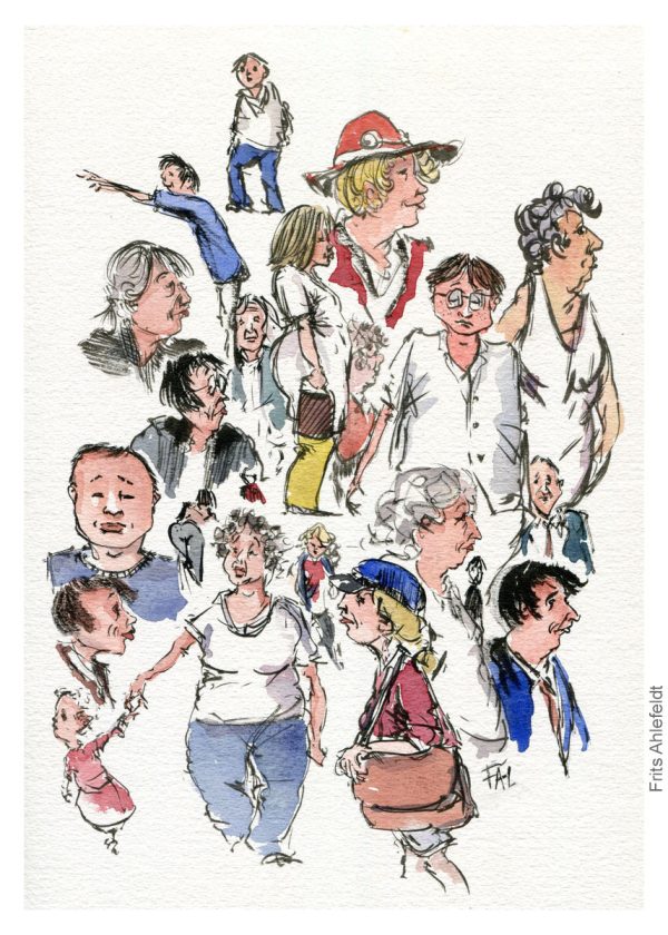 Pic034 Original drawing people A4 size Jetzt online
