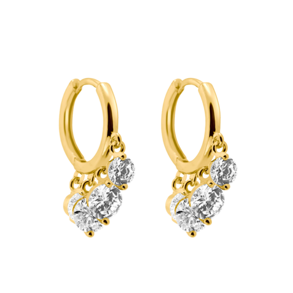 Victoria Crystal Huggie Ohrringe 18K Vergoldet Jetzt online