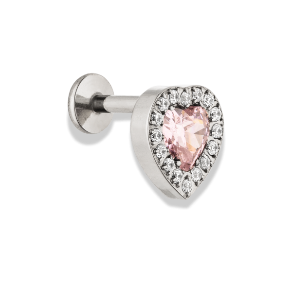 Pink Heart Labret Piercing - Titan Online-Schn?ppchen