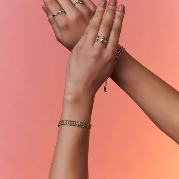 Pave Flower Ring 14K Vergoldet Zu verkaufen – Bild 5