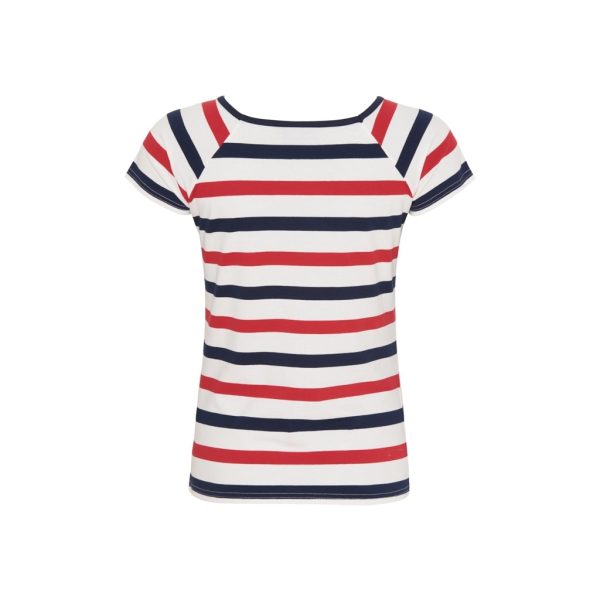 Melanie Striped Short Sleeve Tee - Pearl SR Navy Red Angebot – Bild 2