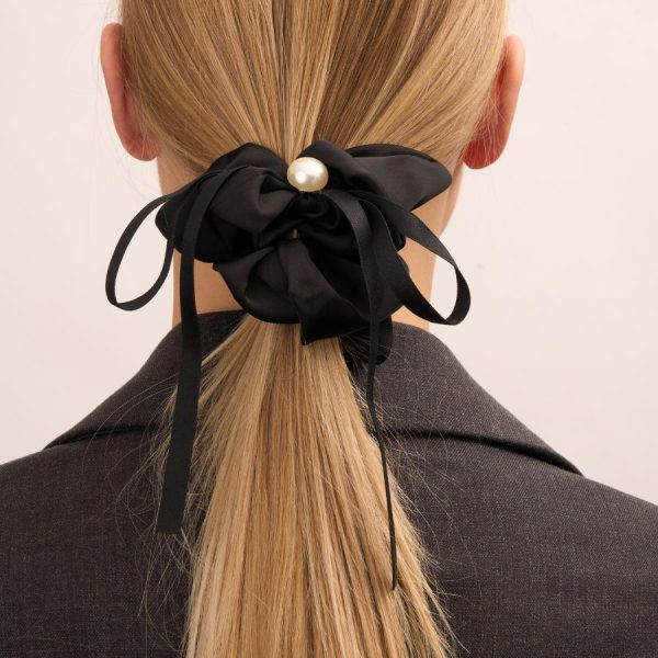 Noir Ribbon Scrunchy Online – Bild 2