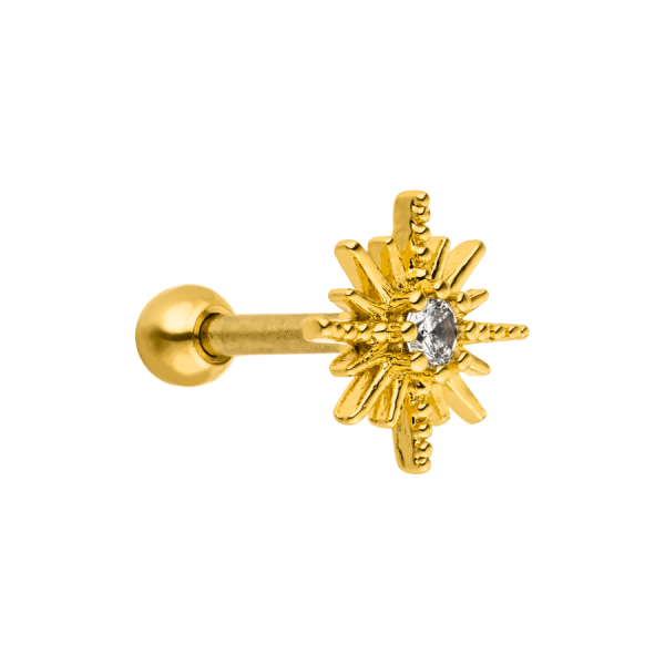 Northern Star Ohr Piercing 18K Vergoldet Online-Schn?ppchen