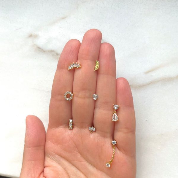 Heart Ohr Piercing Gold Jetzt online – Bild 2