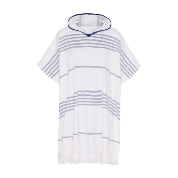 Dune Beach Poncho - White Dark Navy Angebot