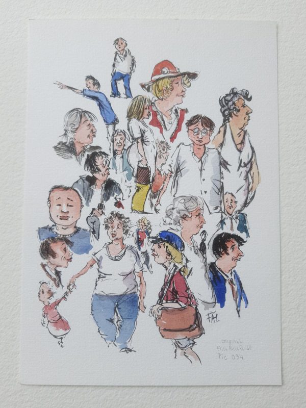 Pic034 Original drawing people A4 size Jetzt online – Bild 3
