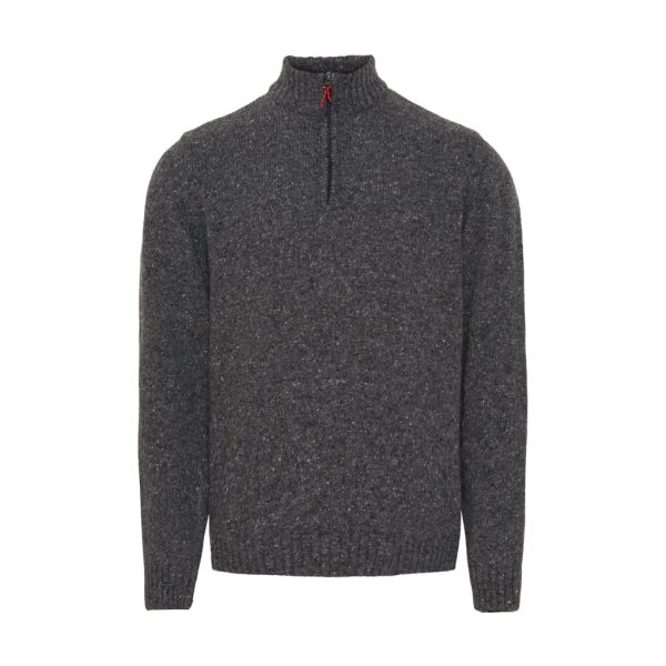 Hurley Half Zip Knit - Graphite Melange Angebot