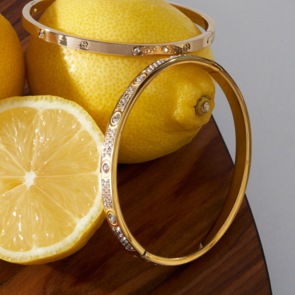 Timeless Pave Armreif 14K Vergoldet Schn?ppchen – Bild 5