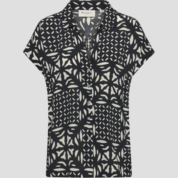 Arndis Shirt - Navy Pattern Verkauf