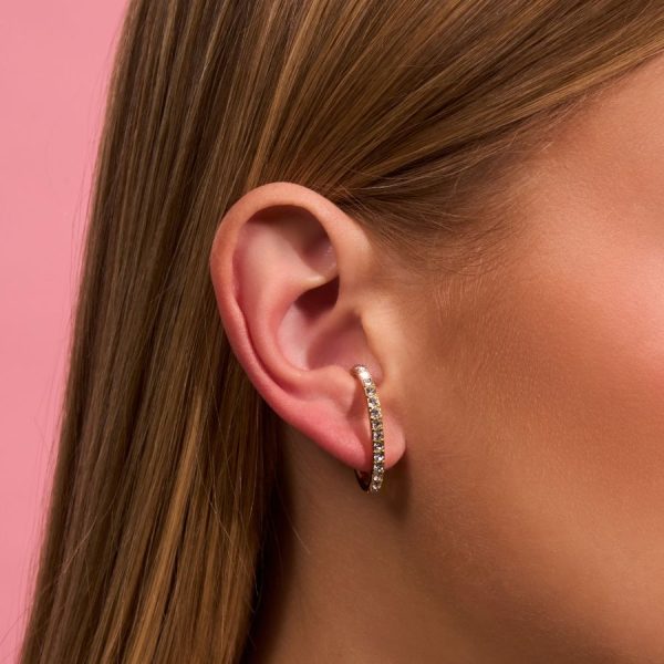 Pave Elegance Ohrringe 14K Vergoldet Im Angebot – Bild 3