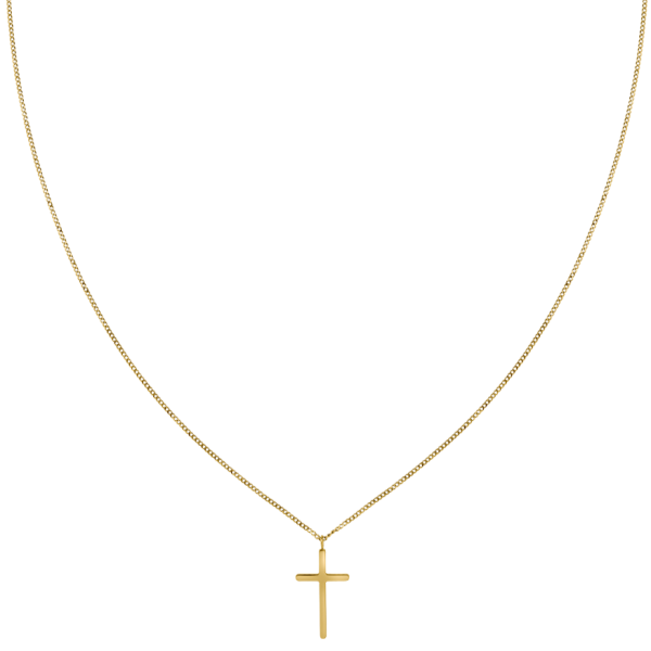 Divine Cross Kette 14K Vergoldet Rabatt