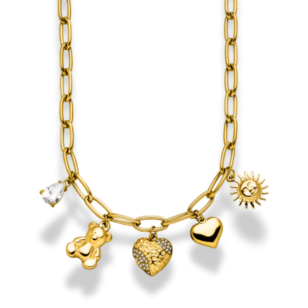Bear Elegance Charm Kette 14K Vergoldet Online-Schn?ppchen
