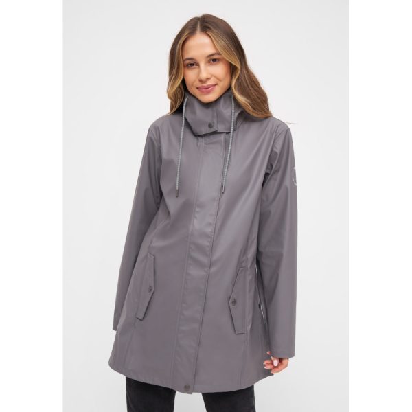 Brooke Solid Raincoat - Concrete Online-Verkauf