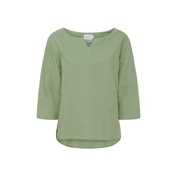 Corrie 3 4 Sleeve Tee - Hedge Green Im Angebot