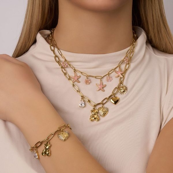 Bear Elegance Charm Armband 14K Vergoldet Schn?ppchen – Bild 2
