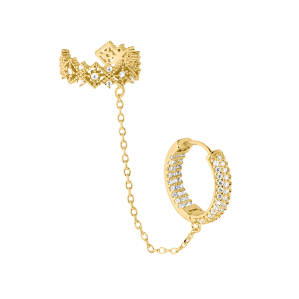 Abbaddon Bold Pave Earcuff Huggie Im Angebot