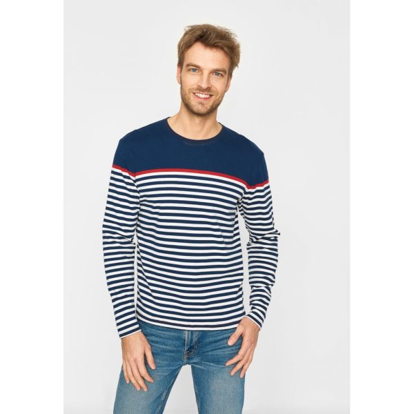 Hauge Long sleeve Striped Tee - SR Navy SR Red Pearl Schn?ppchen