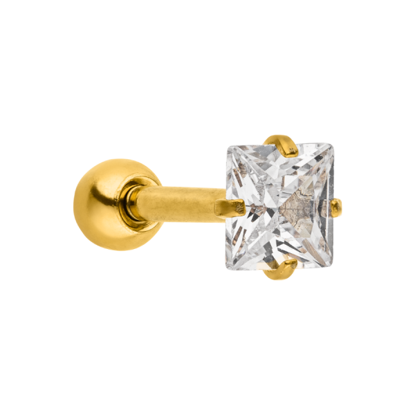 Square Stone Ohr Piercing Im Angebot