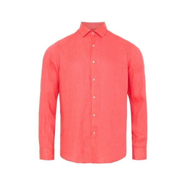 Bastian Linen Shirt - Pink Schn?ppchen