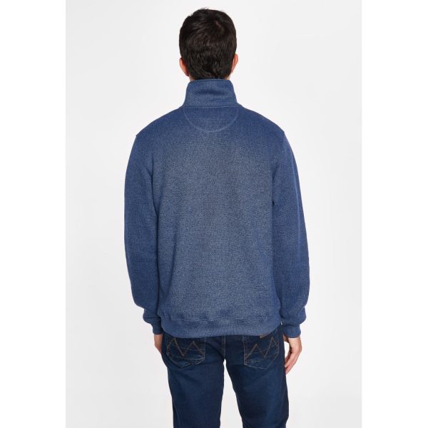 Cromwell 3XL-4XL Half Zip Sweater - Indigo Im Angebot – Bild 2