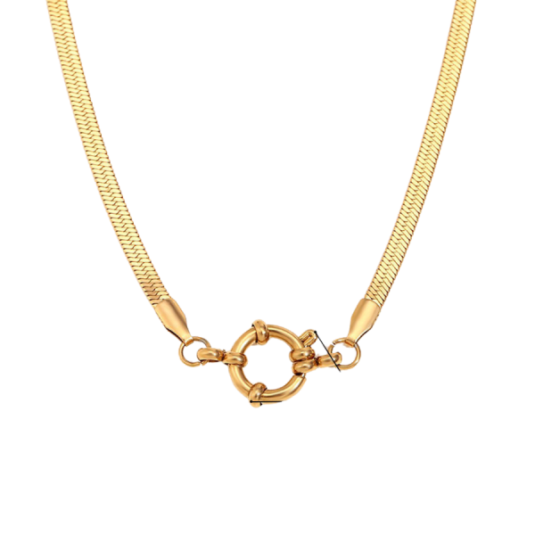 Sleek Charm Kette 18K Vergoldet Im Angebot