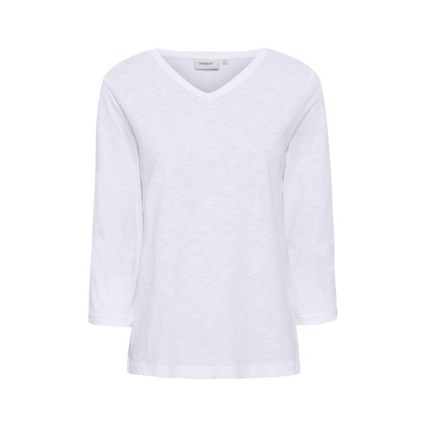 Kaya 3 4 length Sleeve Tee - White Online-Verkauf