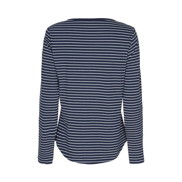 Amelie Striped Long Sleeve Tee - SR Navy Pearl Im Angebot – Bild 2