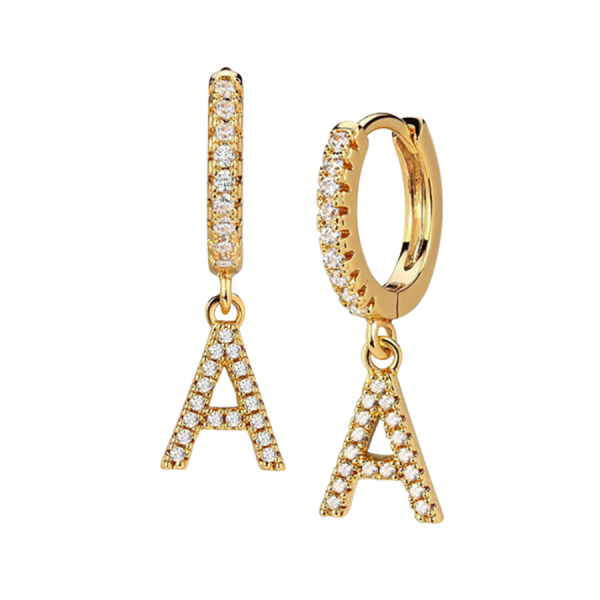 Hi-Life Letter Huggie Ohrringe 18K Vergoldet Online