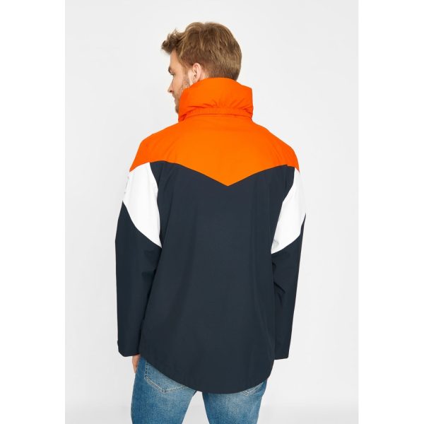 Nikolai Colour Block Jacket - Orange White Dark Navy Jetzt online – Bild 2