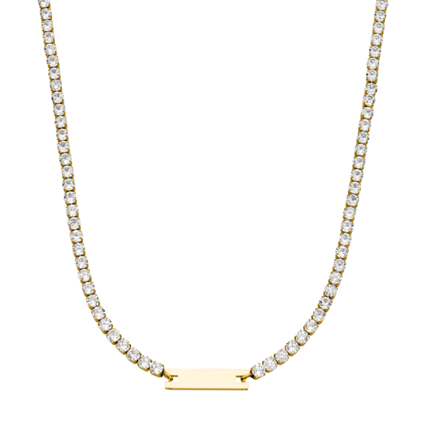 Tennis Gravur Kette 14K Vergoldet Online