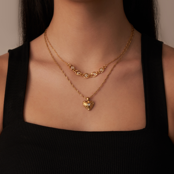Melted Heart Kette 14K Vergoldet Angebot – Bild 2